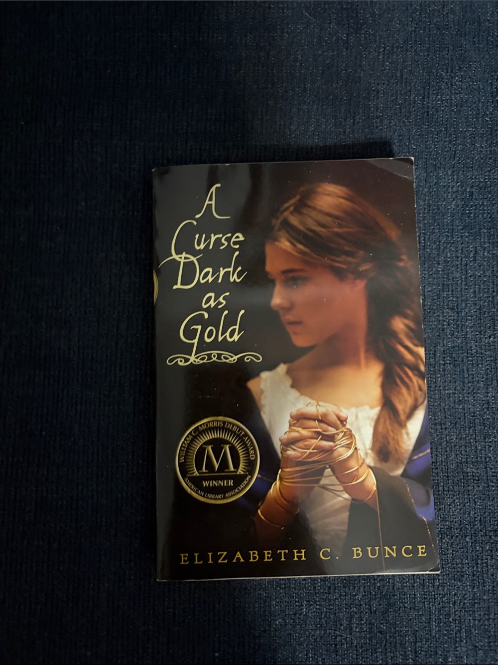 A Curse Dark as Gold by Elizabeth C. Bunce - Gold and Brown Cover
